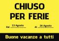 Chiusura Estiva